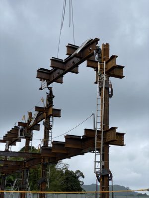 宮崎鳶 都城鳶 鉄骨鳶 ジギング 門川新庁舎新築工事 株式会社たつや鋼建